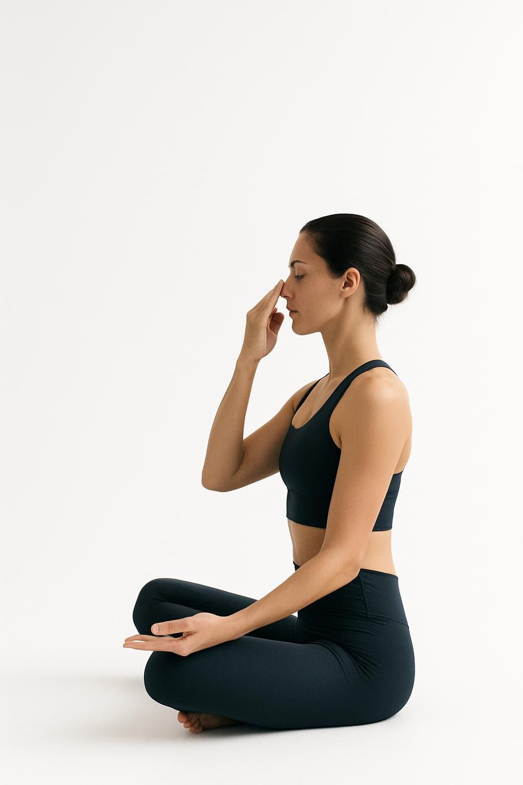 Alternate-Nostril Breathing (Nadi Shodhana) demonstrated