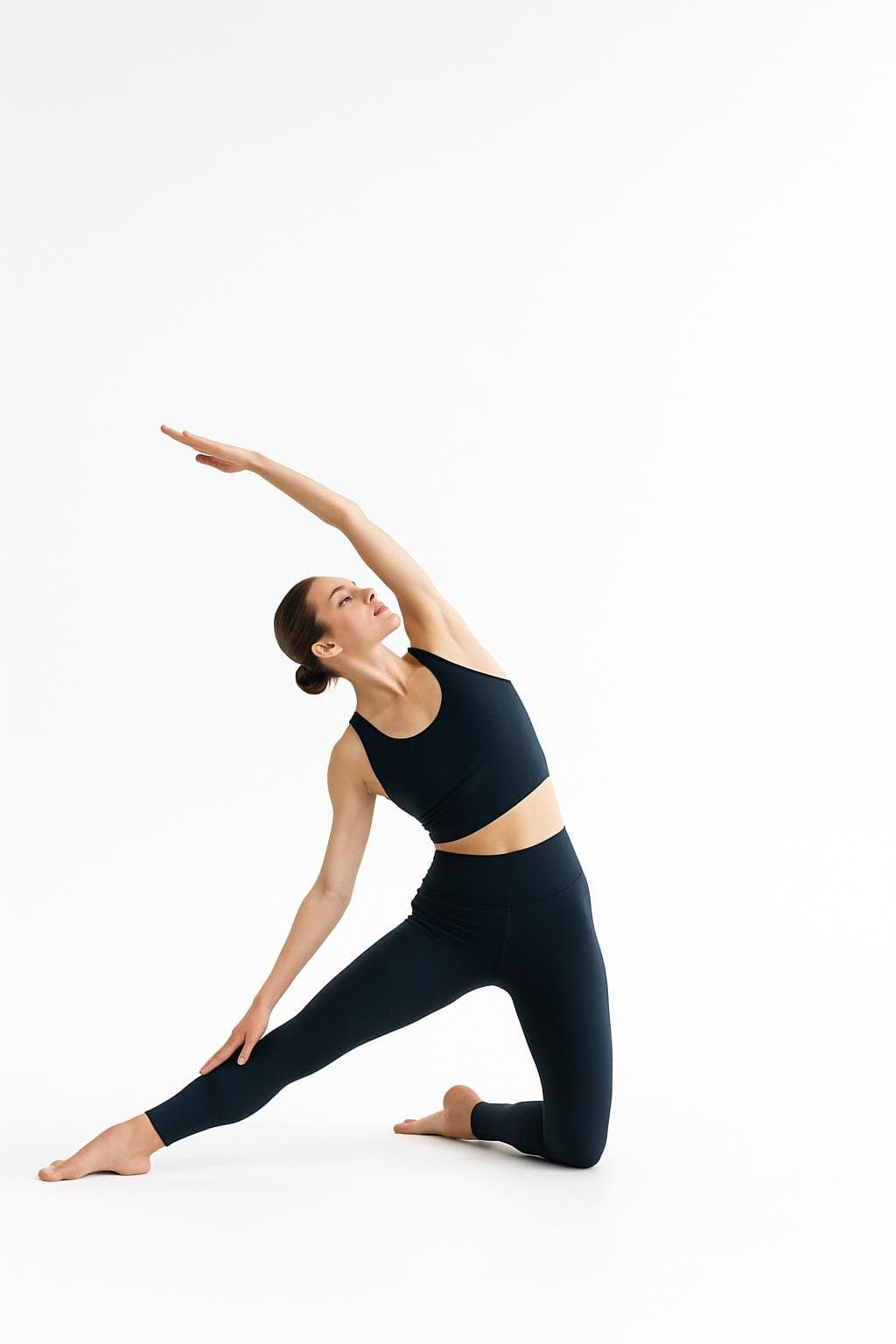 Gate Pose (Parighasana) demonstrated