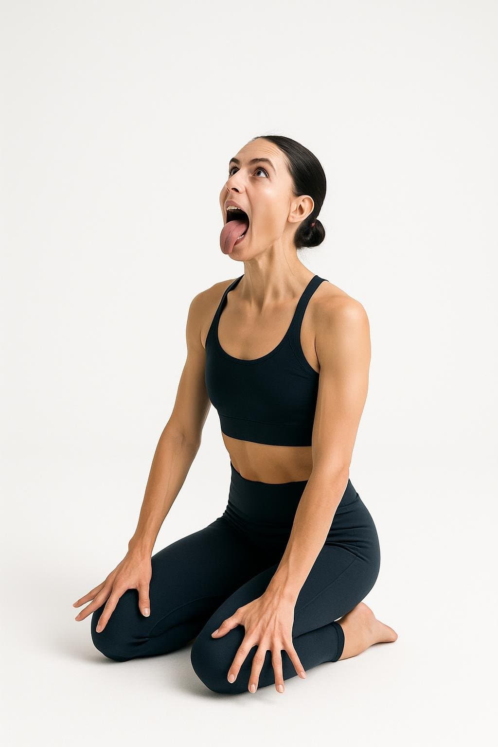 Lion Pose (Simhasana) demonstrated