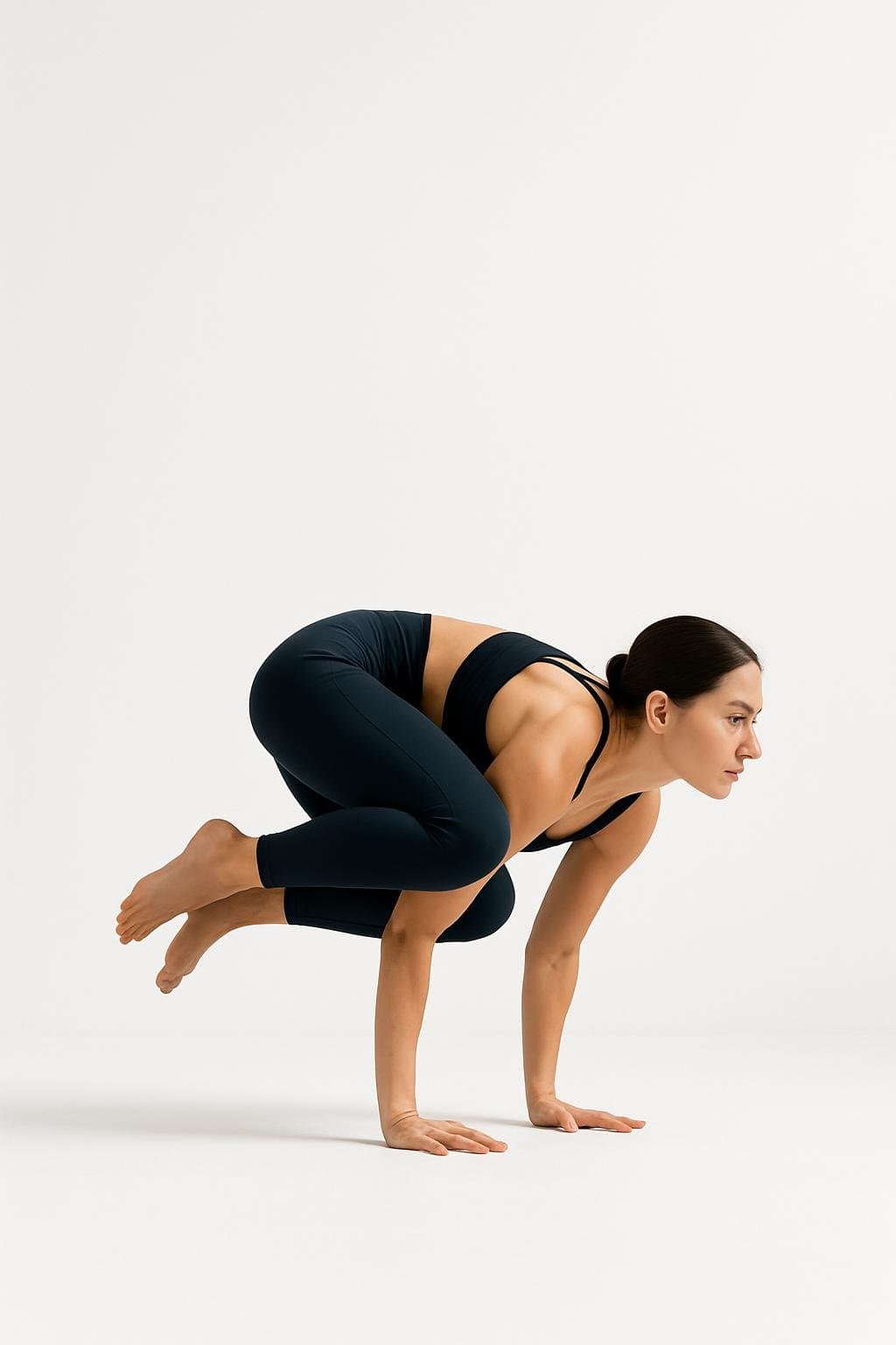 Side Crow (Parsva Bakasana) demonstrated